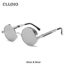 Load image into Gallery viewer, CLLOIO Classic Gothic Steampunk Sunglasses Men Women Round Glasses Vintage Sun Glasses  Metal Frame UV400