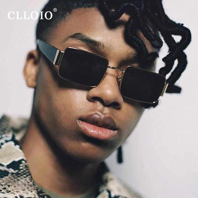 CLLOIO Classic Gothic Steampunk Sunglasses Men Women Square Glasses Brand Design Vintage Sun Glasses Metal Frame Eyewear UV400