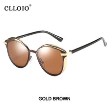 Load image into Gallery viewer, CLLOIO Women Polarized Sunglasses Ladies Cat Eye  Sun Glasses Round Vintage Female Shades Lunette De Soleil Femme