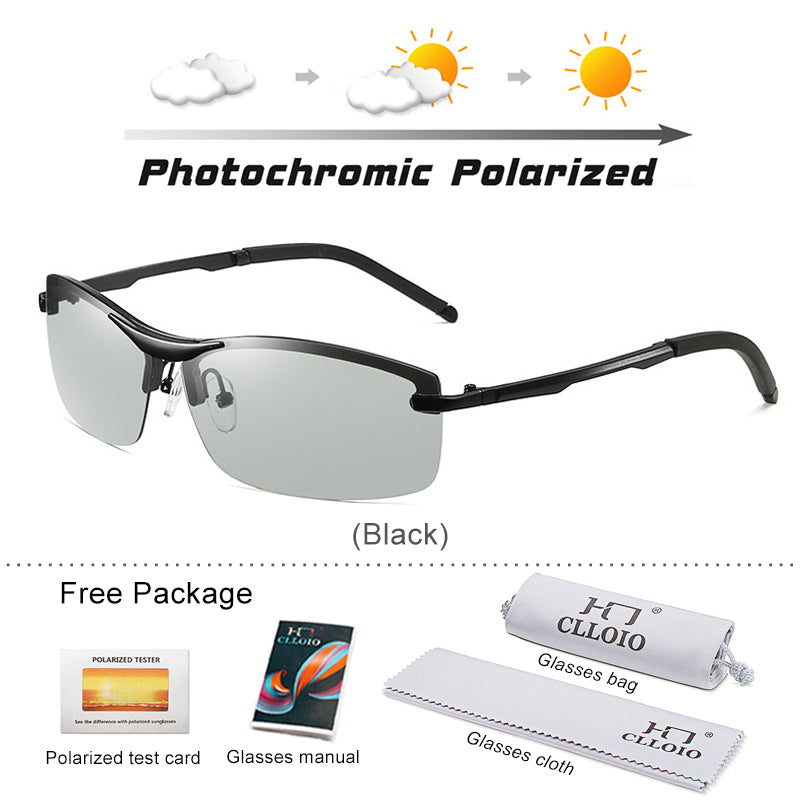 CLLOIO  Photochromic Sunglasses Men's Driving Polarized Sun Glasses Male Day Night Vision Driver's Chameleon Eyewear