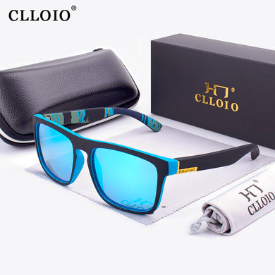 CLLOIO Guy's Polarized Sunglasses Men Vintage Square Sun Glasses Classic Design Mirror Women Shades oculos de sol