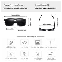 Carica l'immagine nel visualizzatore di Gallery, CLLOIO Occhiali da sole polarizzati da uomo Occhiali da sole quadrati vintage Occhiali da sole dal design classico Occhiali da sole da donna oculos de sol 