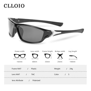 CLLOIO  Polarized Sunglasses Men Driving Shades Guy's Sun Glasses Vintage Travel Fishing Sport Glasses Cycling Goggles