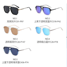 Load image into Gallery viewer, CLLOIO Men&#39;s Polarized Sunglasses Car Driving Sun Glasses Square Decorative Glasses Simple Sunglasses For Men UV400