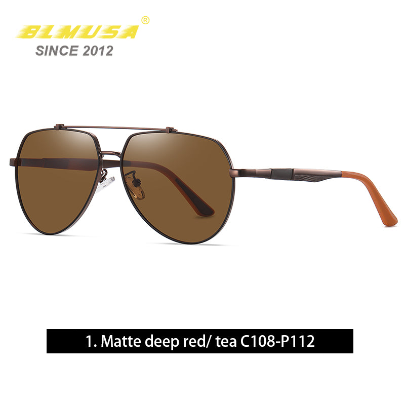 CLLOIO Metal Polarized Sun Glasses Men Car Driving Sunglass Fishing Glasses Cool Man Decorative Sunglasses For Man