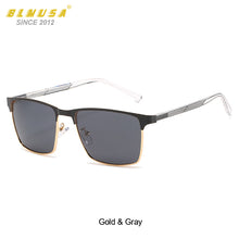 Load image into Gallery viewer, CLLOIO Polarized Sunglasses Mens Classic Business Metal Glasses Brand Design Square Driving Sunglasses For Men UV400