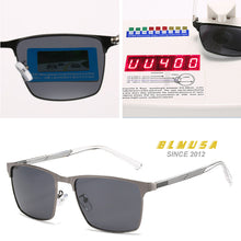 Load image into Gallery viewer, CLLOIO Polarized Sunglasses Mens Classic Business Metal Glasses Brand Design Square Driving Sunglasses For Men UV400