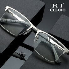 Load image into Gallery viewer, CLLOIO Progressive Multifocus Reading Glasses Men Business Anti Blue Light Presbyopic Glasses Spring Hinge Diopters Eyewear