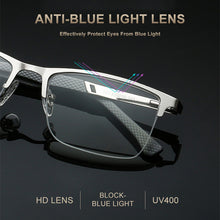 Load image into Gallery viewer, CLLOIO Progressive Multifocus Reading Glasses Men Business Anti Blue Light Presbyopic Glasses Spring Hinge Diopters Eyewear