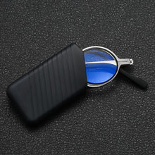 Load image into Gallery viewer, CLLOIO Round Folding Reading Glasses Men Women Anti Blue Light Presbyopia Glasses Portable Design Readers Eyewear With Case