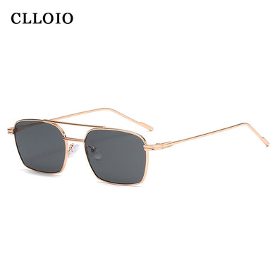 CLLOIO Vintage Square Women Sunglasses  Brand Design Female Sun Glasses Gradient  Mirror Metal Frame Men Eyewear UV400