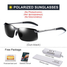 Carica l&#39;immagine nel visualizzatore di Gallery, CLLOIO Photochromic Sunglasses Men Polarized Metal Rimless Day and Night Driving Glasses Chameleon Anti-Glare Fishing Sunglasses