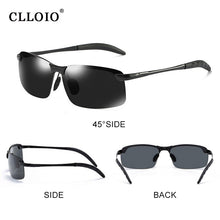 Carica l&#39;immagine nel visualizzatore di Gallery, CLLOIO Photochromic Sunglasses Men Polarized Metal Rimless Day and Night Driving Glasses Chameleon Anti-Glare Fishing Sunglasses