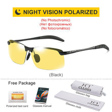 Carica l&#39;immagine nel visualizzatore di Gallery, CLLOIO Photochromic Sunglasses Men Polarized Metal Rimless Day and Night Driving Glasses Chameleon Anti-Glare Fishing Sunglasses