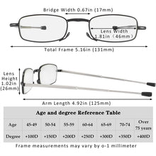 Load image into Gallery viewer, CLLOIO Portable Folding Reading Glasses With Case Men Women Anti Blue Light Telescopic Presbyopia Eyeglasses Elderly Glasses
