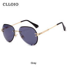 Load image into Gallery viewer, CLLOIO Rimless Sunglasses Women  Brand Designer Sun Glasses Gradient Shades Cutting Lens Ladies Frameless Metal Eyeglasses