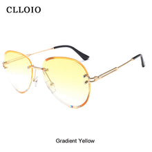 Load image into Gallery viewer, CLLOIO Rimless Sunglasses Women  Brand Designer Sun Glasses Gradient Shades Cutting Lens Ladies Frameless Metal Eyeglasses