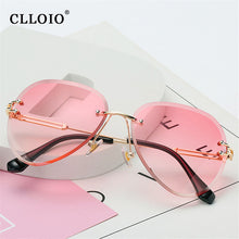 Load image into Gallery viewer, CLLOIO Rimless Sunglasses Women  Brand Designer Sun Glasses Gradient Shades Cutting Lens Ladies Frameless Metal Eyeglasses