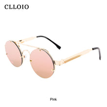 Load image into Gallery viewer, CLLOIO Round Steampunk Sunglasses Men Vintage Rimless Sun Glasses For Women Metal Punk Sun Glasses Elastic Temples Lentes De Sol
