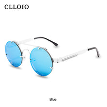 Load image into Gallery viewer, CLLOIO Round Steampunk Sunglasses Men Vintage Rimless Sun Glasses For Women Metal Punk Sun Glasses Elastic Temples Lentes De Sol