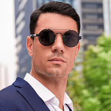 Load image into Gallery viewer, CLLOIO Round Steampunk Sunglasses Men Vintage Rimless Sun Glasses For Women Metal Punk Sun Glasses Elastic Temples Lentes De Sol