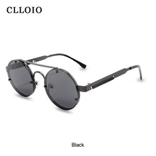 Load image into Gallery viewer, CLLOIO Round Steampunk Sunglasses Men Vintage Rimless Sun Glasses For Women Metal Punk Sun Glasses Elastic Temples Lentes De Sol