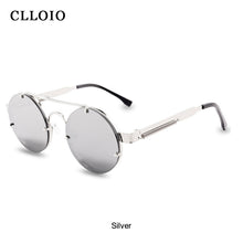 Load image into Gallery viewer, CLLOIO Round Steampunk Sunglasses Men Vintage Rimless Sun Glasses For Women Metal Punk Sun Glasses Elastic Temples Lentes De Sol