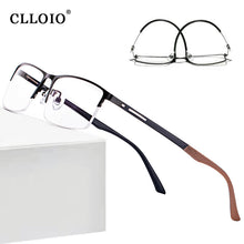Load image into Gallery viewer, CLLOIO TR90 Progressive Multifocal Reading Glasses Men Semi-rimless Anti Blue Light Glasses Women Ultralight Presbyopic Eyewear