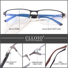 Load image into Gallery viewer, CLLOIO TR90 Progressive Multifocal Reading Glasses Men Semi-rimless Anti Blue Light Glasses Women Ultralight Presbyopic Eyewear