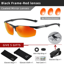 Load image into Gallery viewer, CLLOIO  Aluminum Polarized Photochromic Sunglasses Men Rimless Day Night Driving Glasses Anti-Glare Chameleon Eyewear