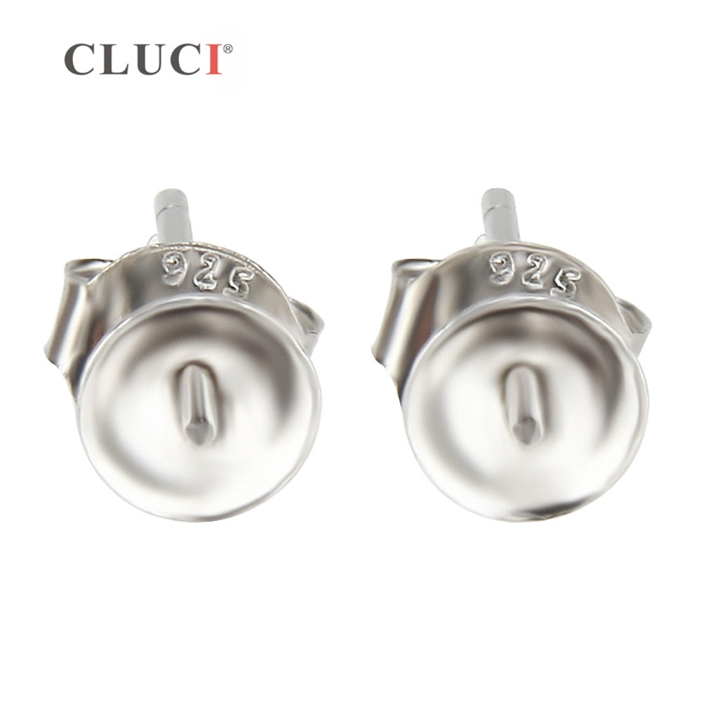 3PCS simple design 925 sterling silver earring accessory with pearls seat for office lady jewelry bridal Tiny stud earring