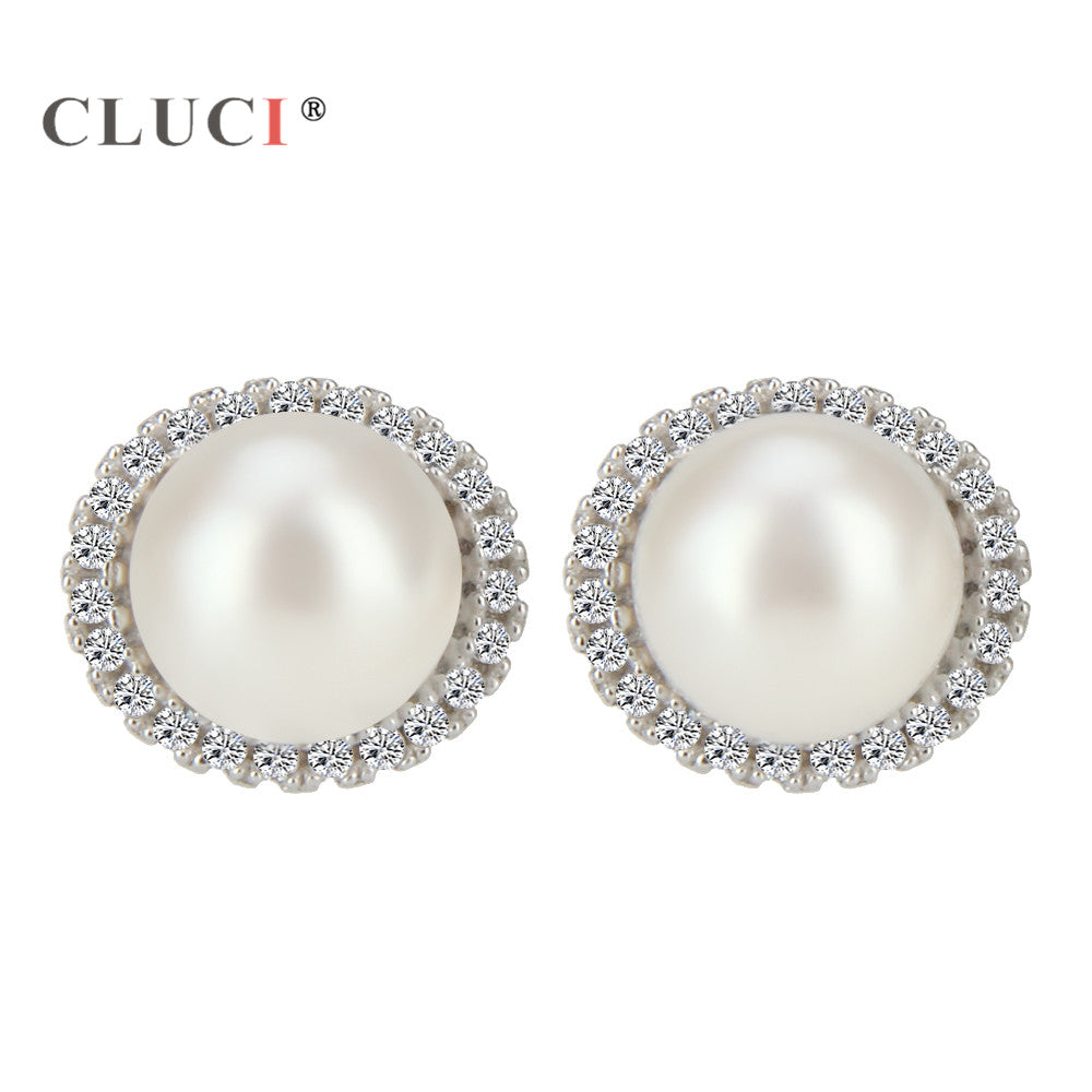 925 Sterling Silver gorgeous Stud Earrings for Women Elegant Fine Pearl Earing Jewelry Gift Bijoux Brincos 8 colors