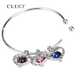 925 sterling silver Fashion charm bracelet, can macth cage pendants, adjustable bracelets for women Bangles Gift Party
