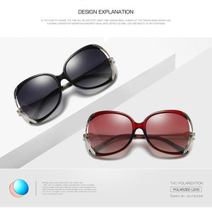 COASION Brand Designer Large Frame Butterfly Sunglasses Women Polarized Elegant Lady Sun Glasses Retro Shades for Women CA1245