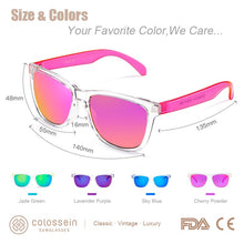 Load image into Gallery viewer, COLOSSEIN Sunglasses For Women Gradient Colorful Lens Glasses Classic Retro Eyewear Transparent Frame UV400 Sunglasses Men