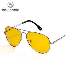 Carica l'immagine nel visualizzatore di Gallery, COLOSSEIN Occhiali da sole da uomo Occhiali da sole pilota in metallo polarizzati da donna Lenti marroni UV400 Occhiali classici da uomo vintage