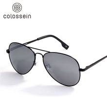 Carica l'immagine nel visualizzatore di Gallery, COLOSSEIN Occhiali da sole da uomo Occhiali da sole pilota in metallo polarizzati da donna Lenti marroni UV400 Occhiali classici da uomo vintage