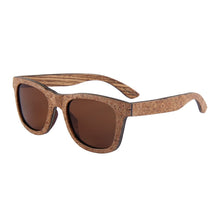 Carica l&#39;immagine nel visualizzatore di Gallery, CONCHEN 2023 Occhiali da sole da donna Occhiali da sole con montatura in legno laminato sughero da uomo polarizzati W3076 