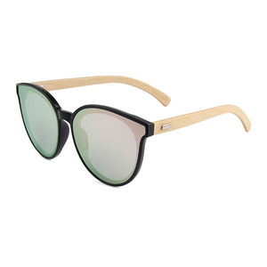 CONCHEN Bamboo Sunglasses Women Wood Metal Hinge Sunglasses Men Glasses trendy One Piece UV400 Lens Lunettes
