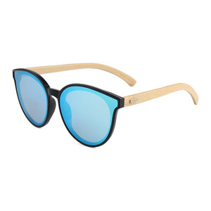 CONCHEN Bamboo Sunglasses Women Wood Metal Hinge Sunglasses Men Glasses trendy One Piece UV400 Lens Lunettes