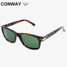 Load image into Gallery viewer, CONWAY Brand Designer Sunglasses for Women Men Anti Reflection Sun Glasses Nerd Rectangular Shades Flexible Arms Black/Tortoise