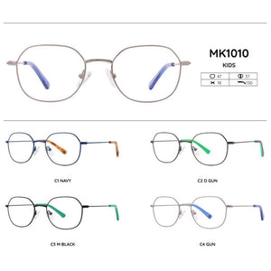 COOL KIDS Child Metal Glasses Frames Anti-blue Kids Eye Glasses Frame Round Glasses for Boys and Girls Myopia Optical LensMK1010