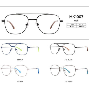 COOL KIDS Child Metal Glasses Frames Aviator Kids Eye Prescription Glasses Frame for Girls Boys Anti-blue Eyeglasses MK1007