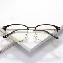 Load image into Gallery viewer, COOLSIR Blue Light Blocking Glasses Anti Blue Light Computer Glasses Metal Frame Vintage Goggles HD Reading Flat Mirror UV400