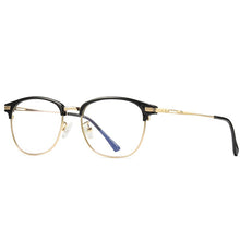 Load image into Gallery viewer, COOLSIR Blue Light Blocking Glasses Anti Blue Light Computer Glasses Metal Frame Vintage Goggles HD Reading Flat Mirror UV400