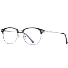 Load image into Gallery viewer, COOLSIR Blue Light Blocking Glasses Anti Blue Light Computer Glasses Metal Frame Vintage Goggles HD Reading Flat Mirror UV400