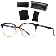 Load image into Gallery viewer, COOLSIR Blue Light Blocking Glasses Anti Blue Light Glasses Metal Frame Computer Goggles HD Reading Flat Mirror UV400