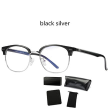 Load image into Gallery viewer, COOLSIR Blue Light Blocking Glasses Anti Blue Light Glasses Metal Frame Computer Goggles HD Reading Flat Mirror UV400