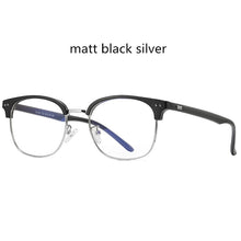 Load image into Gallery viewer, COOLSIR Blue Light Blocking Glasses Anti Blue Light Glasses Metal Frame Computer Goggles HD Reading Flat Mirror UV400