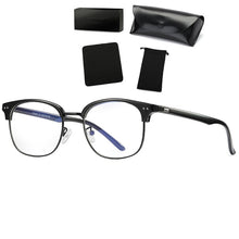 Load image into Gallery viewer, COOLSIR Blue Light Blocking Glasses Anti Blue Light Glasses Metal Frame Computer Goggles HD Reading Flat Mirror UV400